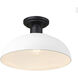 Levitt 1 Light 13.63 inch Natural Black Outdoor Semi-flush in Natural White